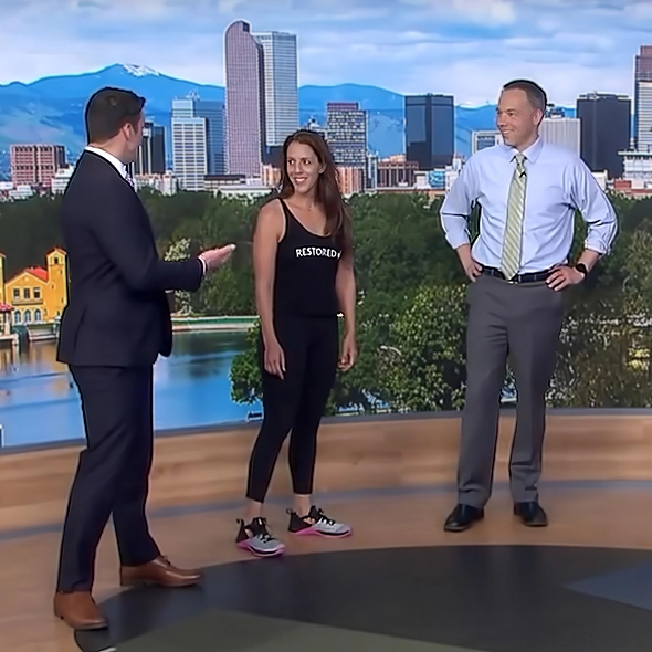 Lauren Ohayon appearing on the Fox News Denver studio set